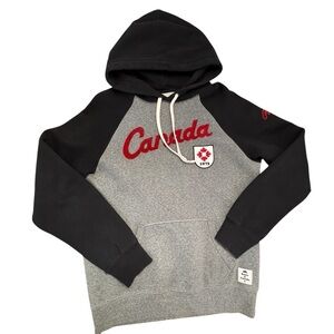 Roots Canada Men's Hoodie Black Gray Olympics Made in Canada Sz. S